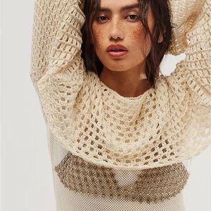 FREE PEOPLE Schools Out Body Chain (brass gold)